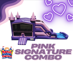 Pink Signature Bounce House W/Slide (WET/DRY) Pink Signature Bounce House W/Slide (WET/DRY)